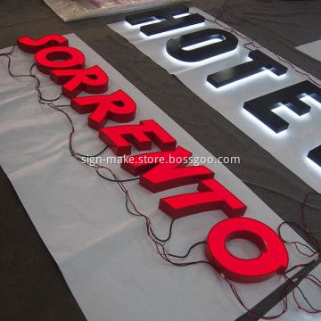 Illuminated Outdoor Sign Letter Font